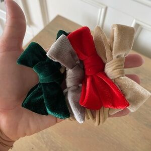 Velvet holiday headband set